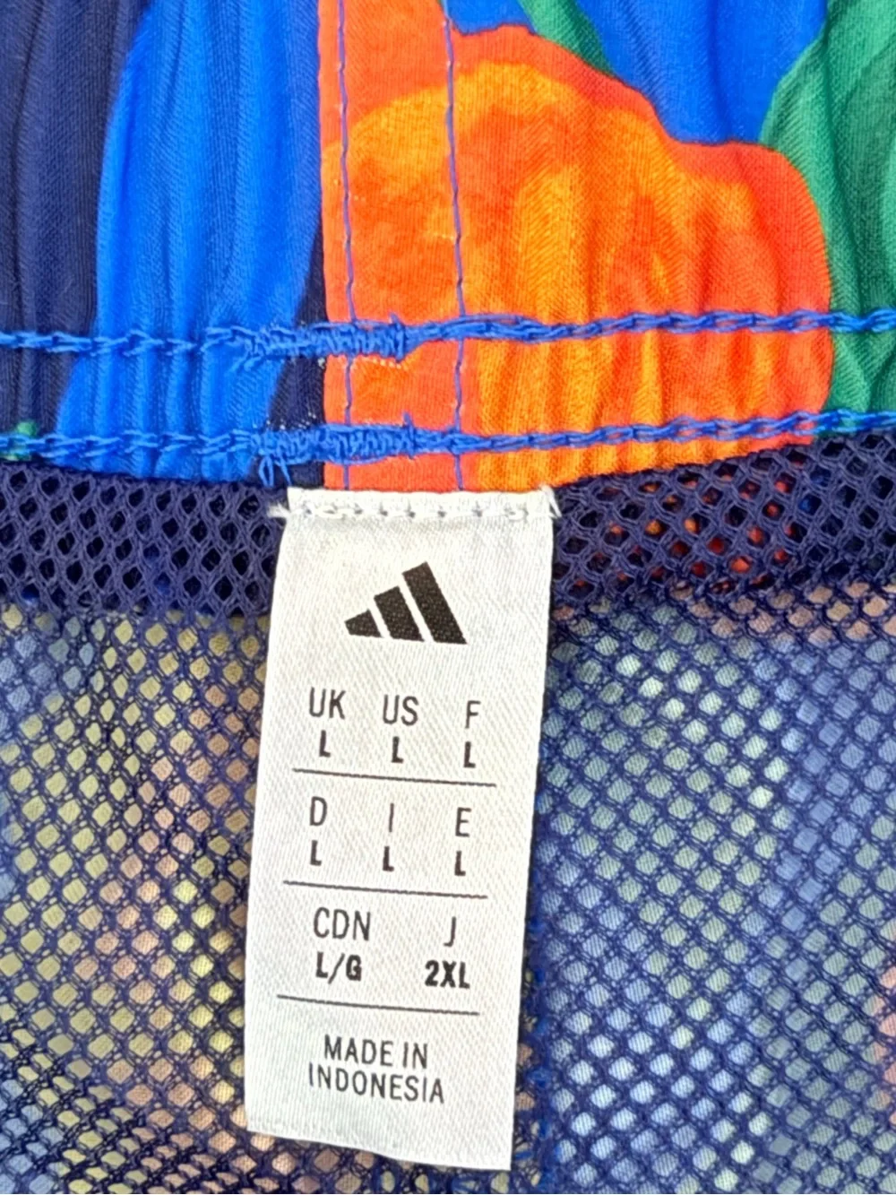 adidas Blue Tropical Floral Swim Trunks size Large